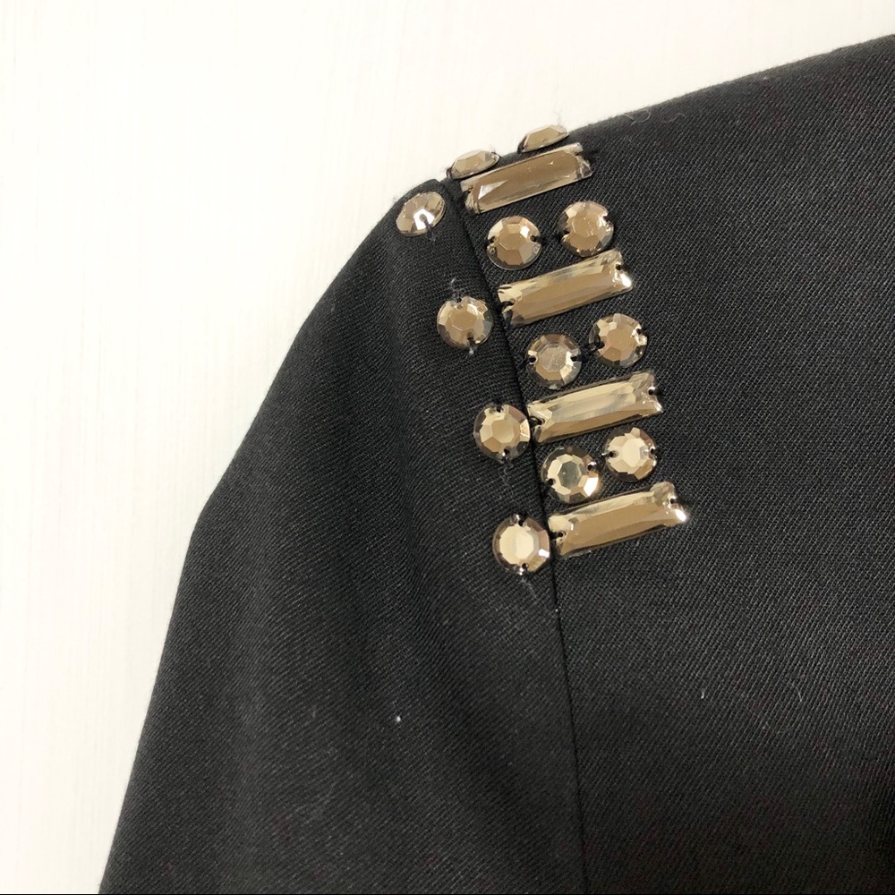 Divided Rhinestone Embellished Shoulder Blazer - Picture 5 of 7